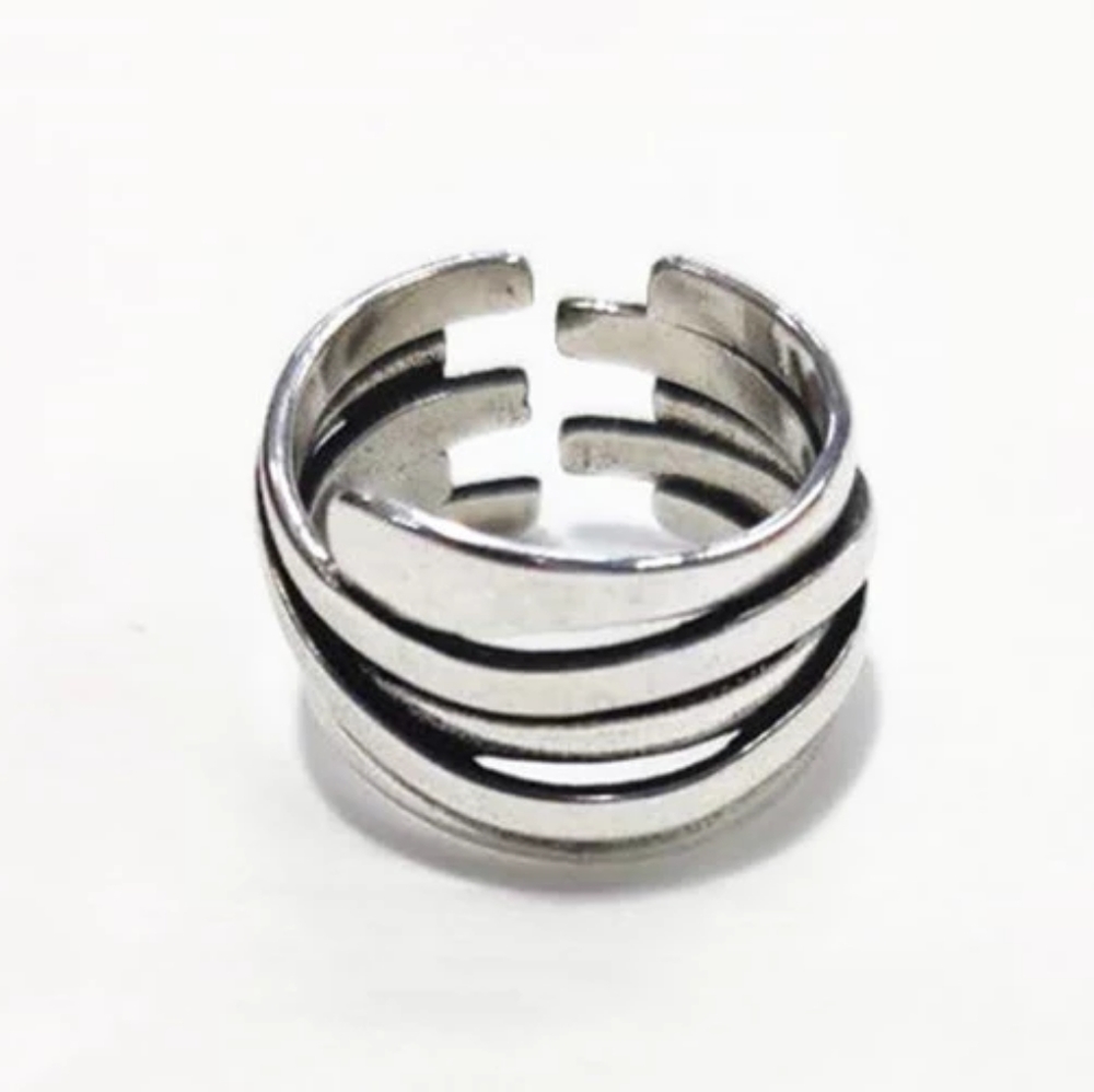 New 925 Silver Multi-Layer Large Open Finger Ring - image 4